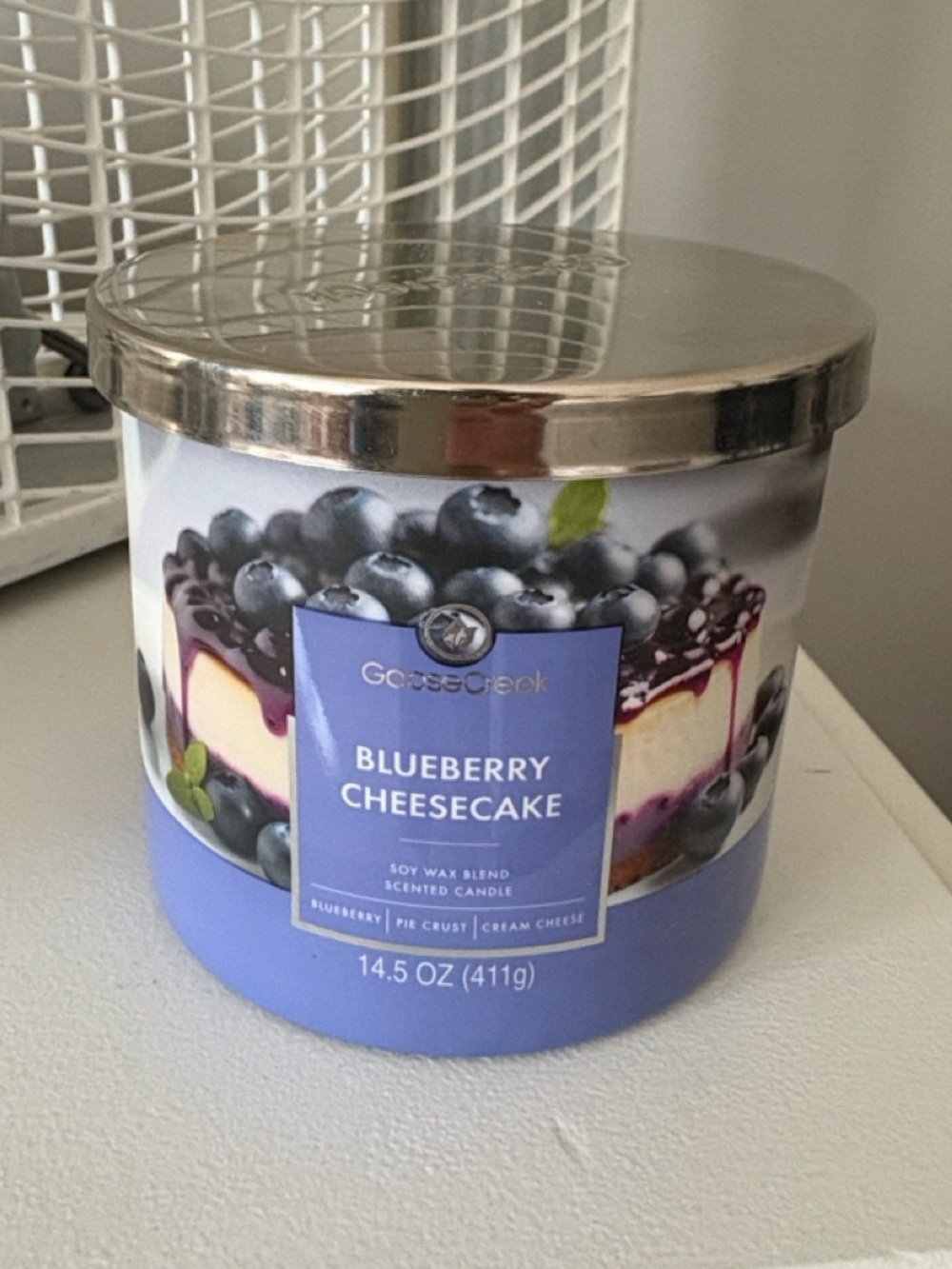 Goose Creek Blueberry Cheesecake Scented Candle - Blue